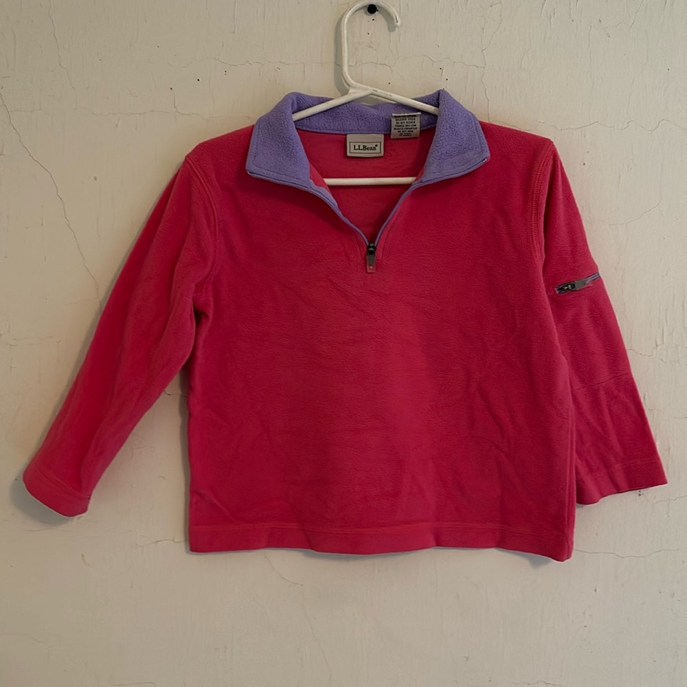 L. L. Bean Little Kids’ pullover zipper in front and on sleeve S4